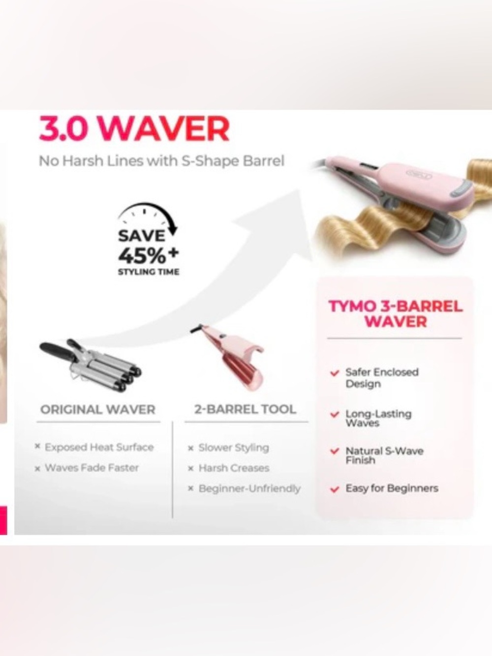 Tymo Rovy Wave Curling Iron Compact - New, unopened - Picture 7 of 10